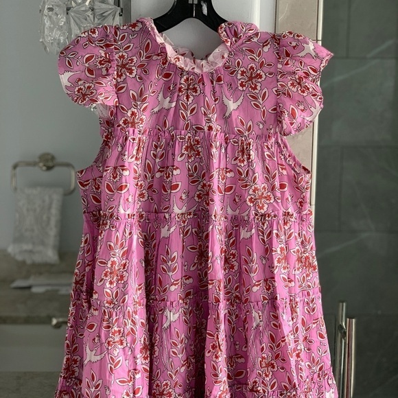 RHODE Tiffany Ruffled Tiered Cotton Mini Babydoll Dress - Picture 6 of 13